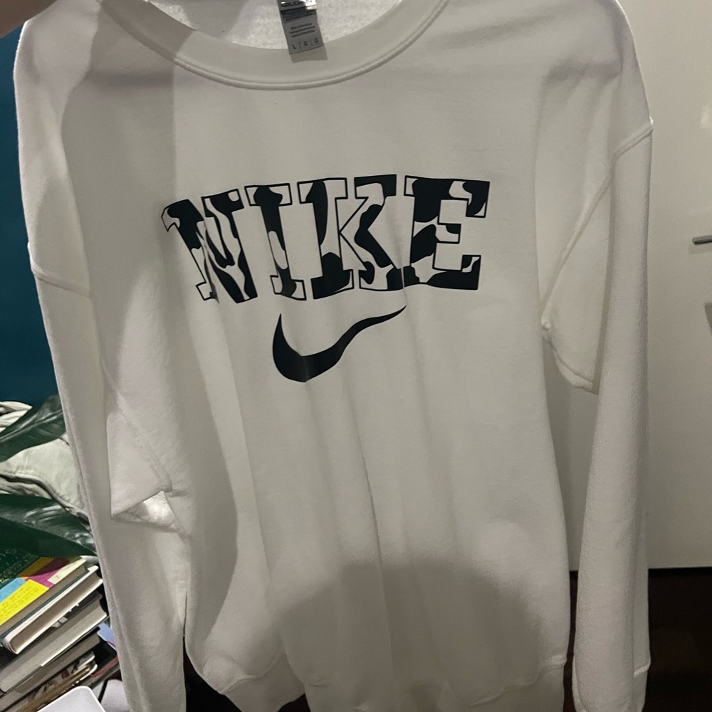Nike cow print sweatshirt